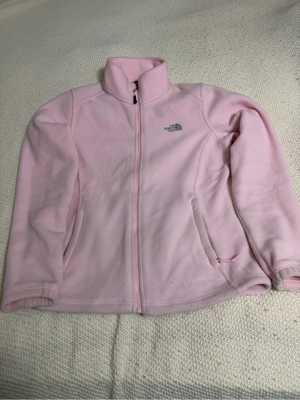 The North Face Women’s Pink Fleece Jacket - Soft Zip-Up (M)
